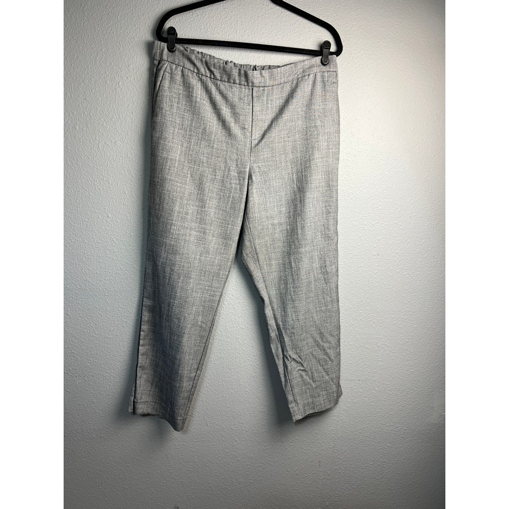 Old Navy Womens Pull On Tapered Pants Heather Grey Size 14 Elastic Waist Casual